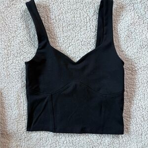 Abercrombie & Fitch Black Seamless Corset Tank Top